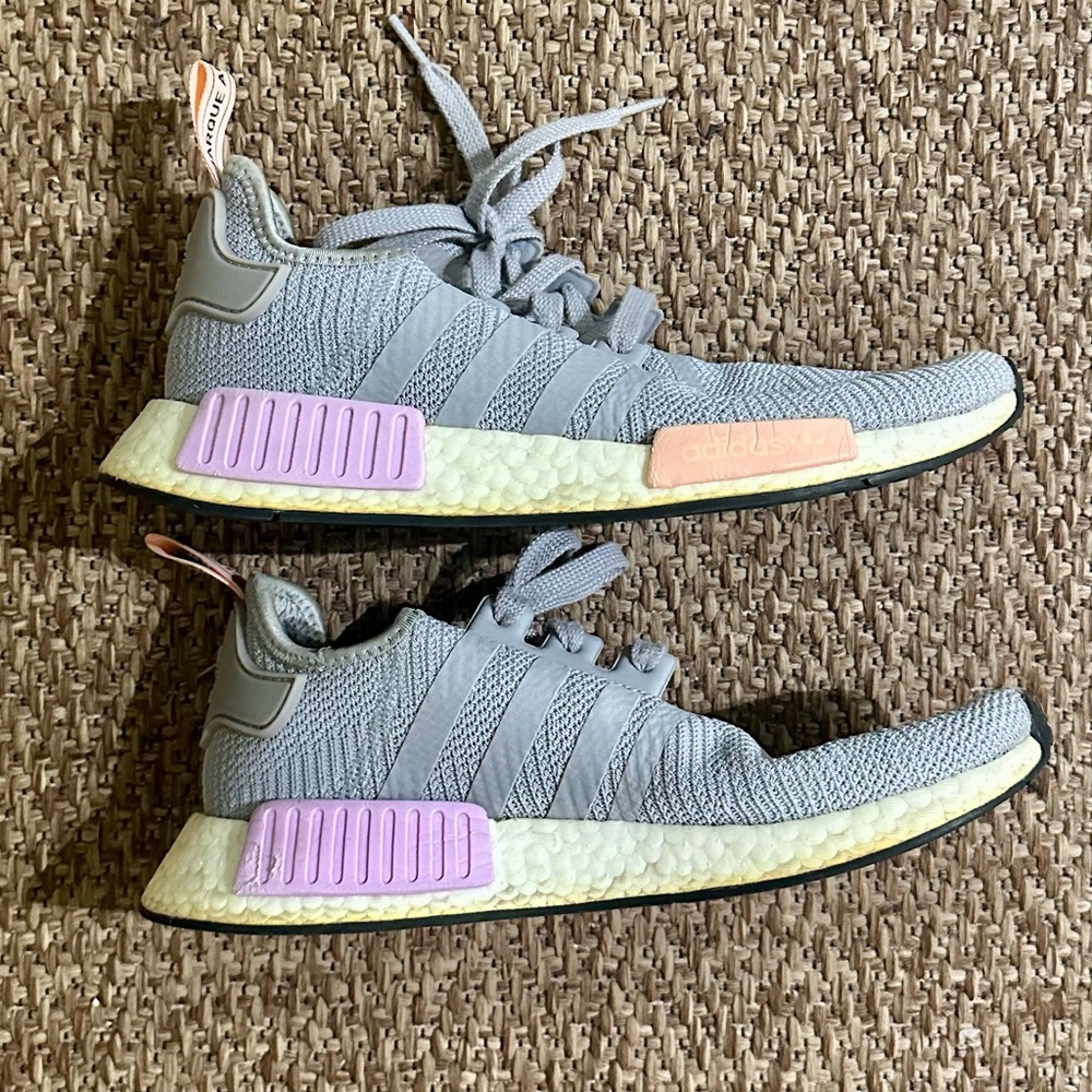 Adidas Gray and Pink Athletic Sneakers Size 9